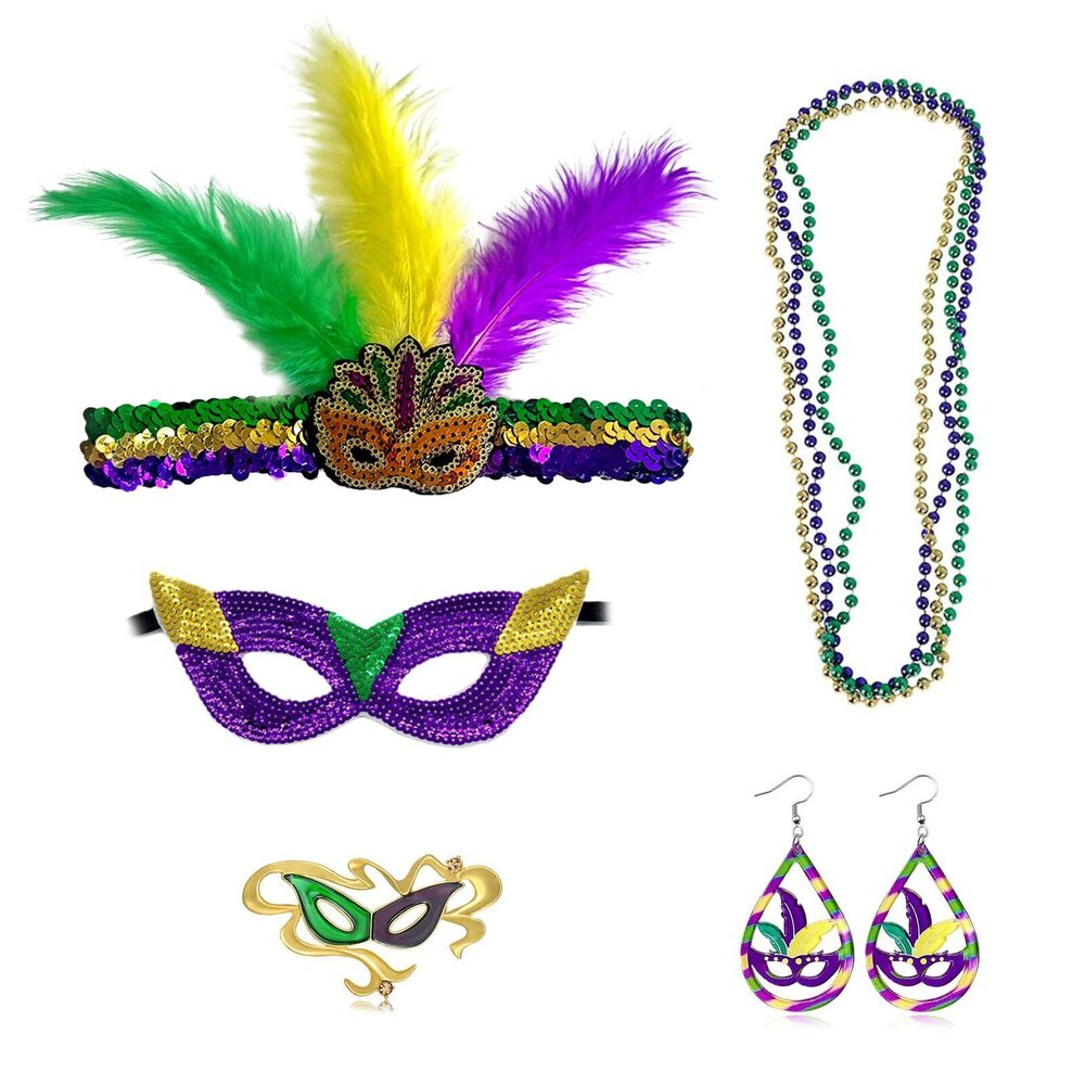 8356 7pcs Mardi Gras Accessoriess Set,Mardi Gras